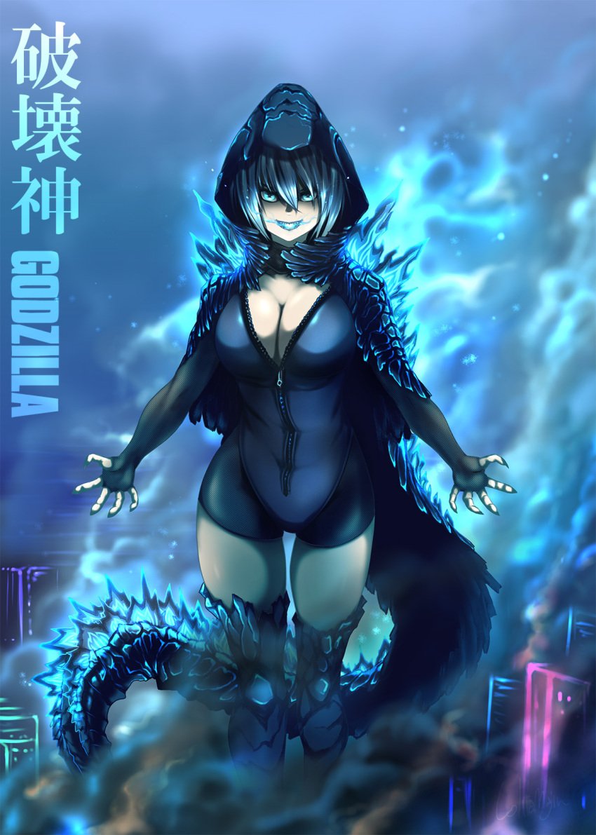 2021 bare_thighs big_breasts cleavage female giantess gijinka godzilla godzilla_(series) godzilla_vs_kong humanized kaiju kaiju_girl legendary_pictures lolitamajin monsterverse rule_63 tagme