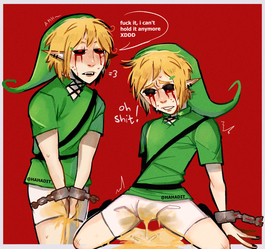 ben_drowned blonde blonde_hair blood creepypasta gay hohorny holding_penis link peeing peeing_self peeing_through_panties pissing_on_floor the_legend_of_zelda twink urinating urinating_male urination urine urine_pool urine_splatter watersports