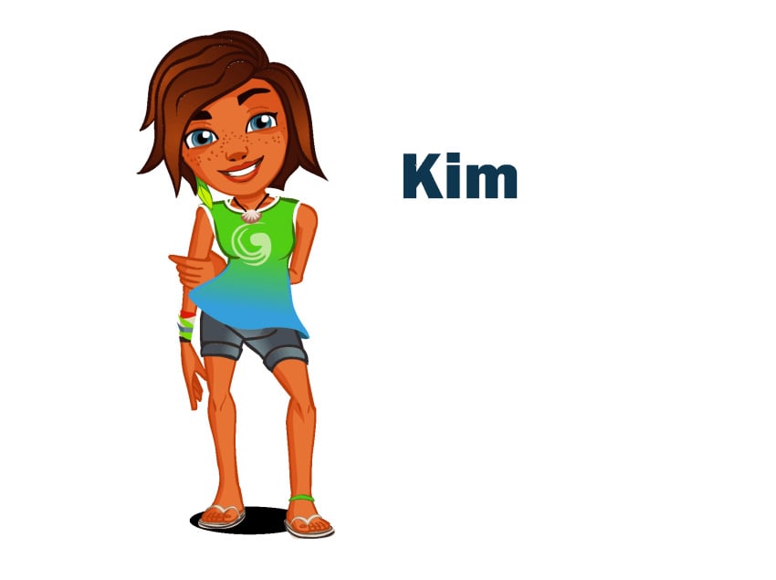 1girls animated blush color colored dark-skinned_female dark_skin kim_(subway_surfers) subway_surfers tagme wonderelagon