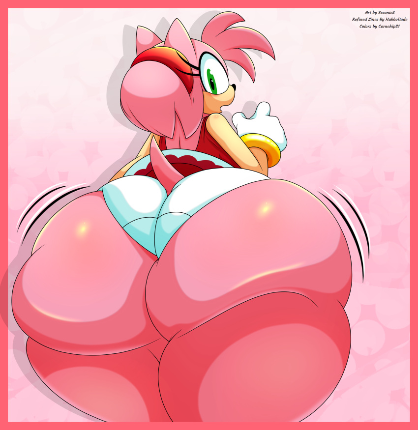 1girls 2018 absurd_res amy_rose ass ass_focus ass_jiggle big_ass big_butt bimbo bottom_heavy bubble_ass bubble_butt butt butt_focus butt_jiggle clothed clothing cornchip21 curvy curvy_figure dat_ass digital_media_(artwork) eulipotyphlan fat_ass fat_butt female female_only fur green_eyes habbodude hedgehog hi_res huge_ass huge_butt hyper hyper_ass hyper_butt jiggle large_ass large_butt looking_at_viewer looking_back mammal massive_ass massive_butt mobian_(species) panties pink_body pink_fur sega solo sonic_(series) sonic_the_hedgehog_(series) sssonic2 thick_ass thick_thighs tight_clothing underwear voluptuous wide_hips