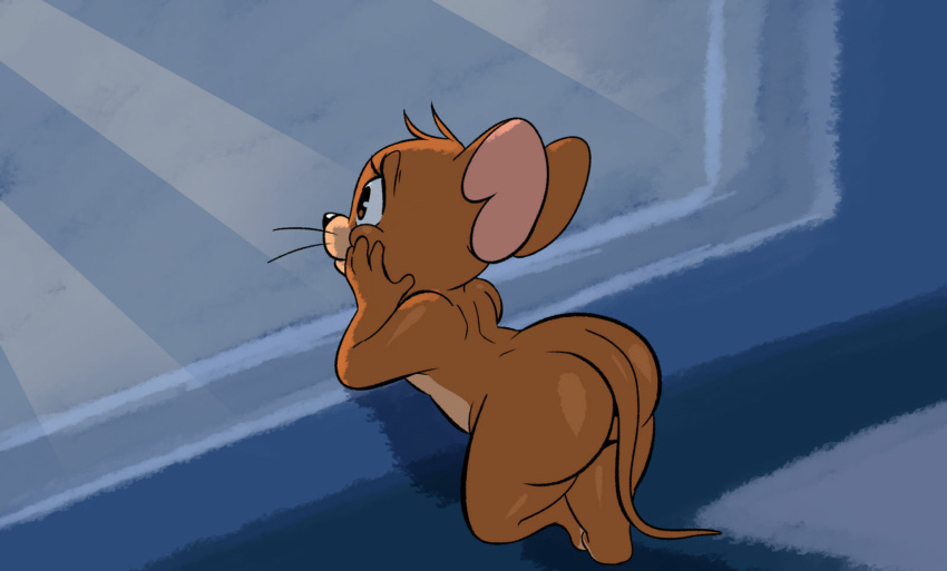 1boy ass big_ass big_butt brown_body cartoony huge_ass huge_butt jerry_mouse joaoppereiraus large_ass large_butt male_only mouse mouse_boy mouse_ears mouse_tail showing_ass tom_and_jerry turner_entertainment