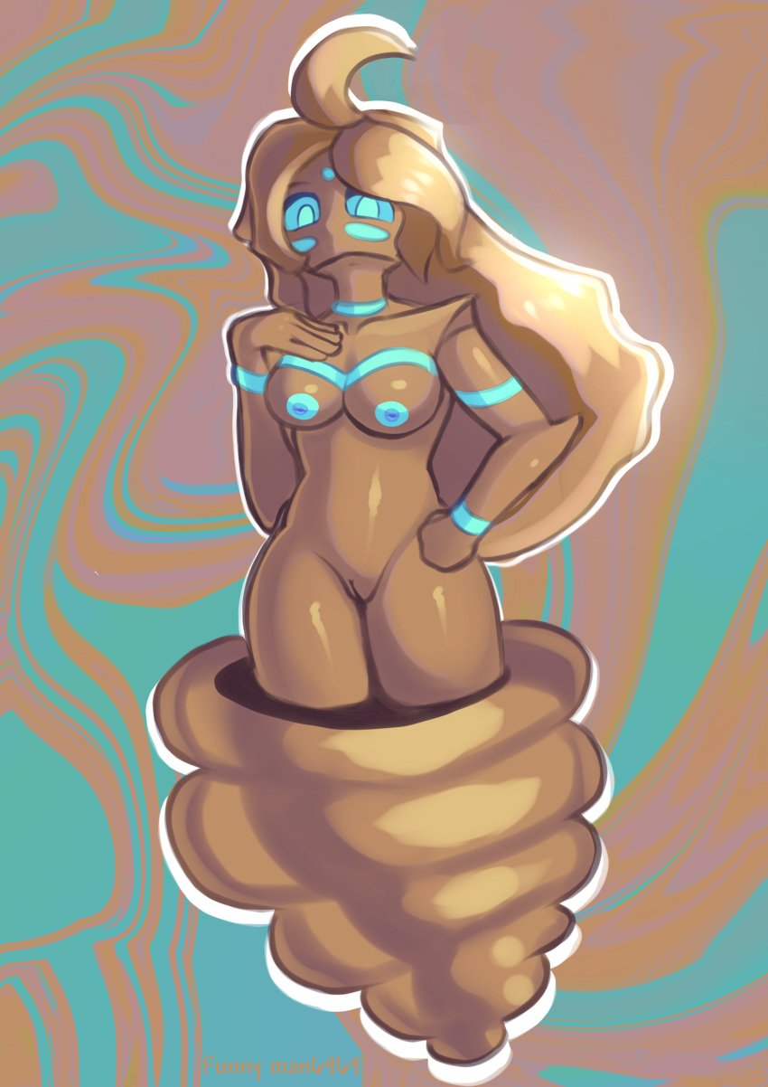 average_breasts calamity_mod earth_elemental elemental elemental_creature mineral_fauna mineral_humanoid monster_girl rock rock_creature rock_humanoid sand sand_elemental sand_elemental_(terraria) tan_body tan_hair tan_skin terraria