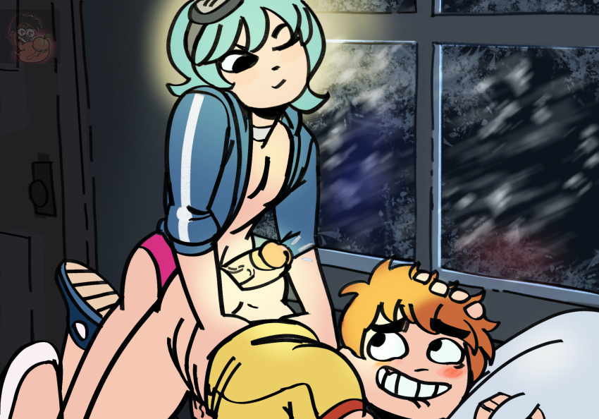 1boy 1futa 
futanari ass big_penis bottomless buttsupreme canon_couple clothed clothing cock duo erection futa_on_male futanari human light-skinned_futanari light-skinned_male light_skin male male_penetrated pale_skin partially_clothed penis ramona_flowers scott_pilgrim scott_w_pilgrim