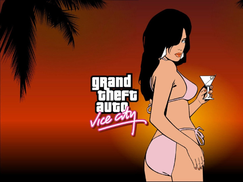 grand_theft_auto grand_theft_auto:_vice_city promotional_art solo vice_city_cover_girl