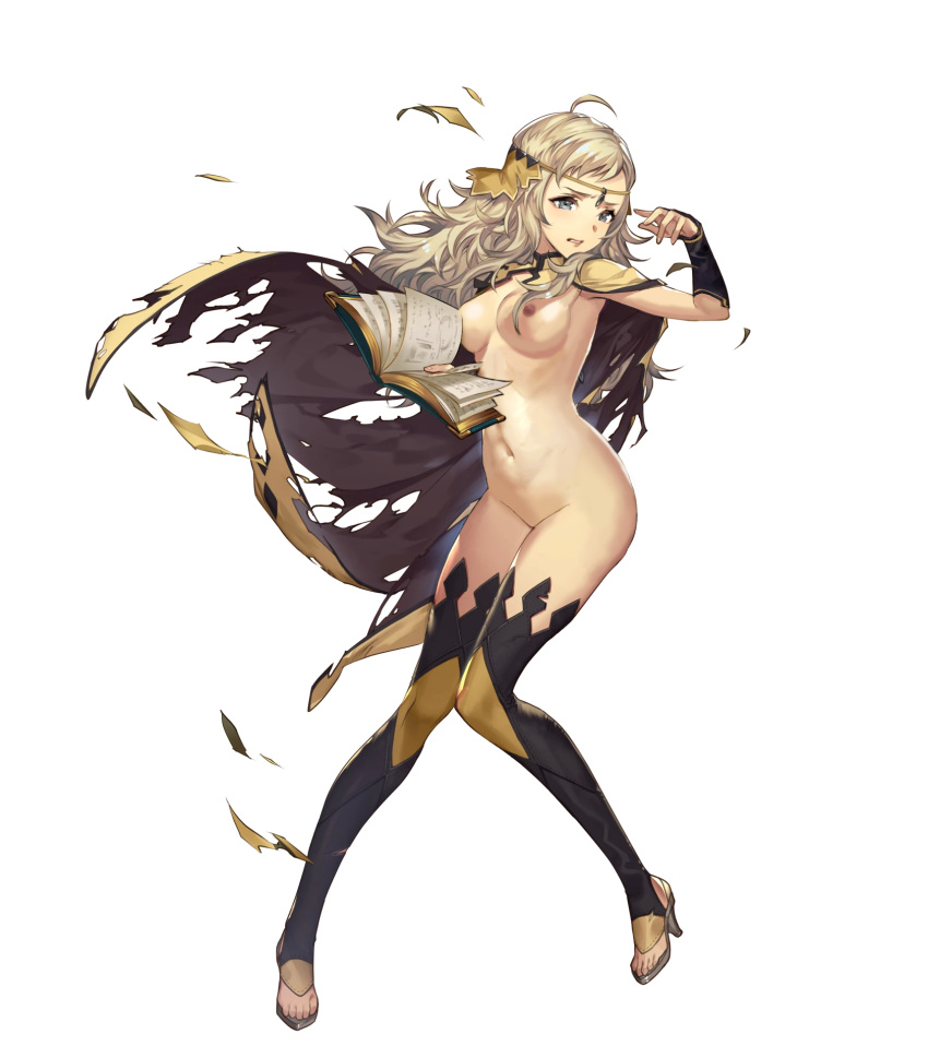 1girls biggitybiggitybig blonde_hair blue_eyes cape edit fire_emblem fire_emblem_fates fire_emblem_heroes grey_eyes long_hair medium_breasts nintendo nipples nude nude_female nude_filter ophelia_(fire_emblem) petite revision skinny solo toeless_legwear torn_clothes transparent_background white_hair