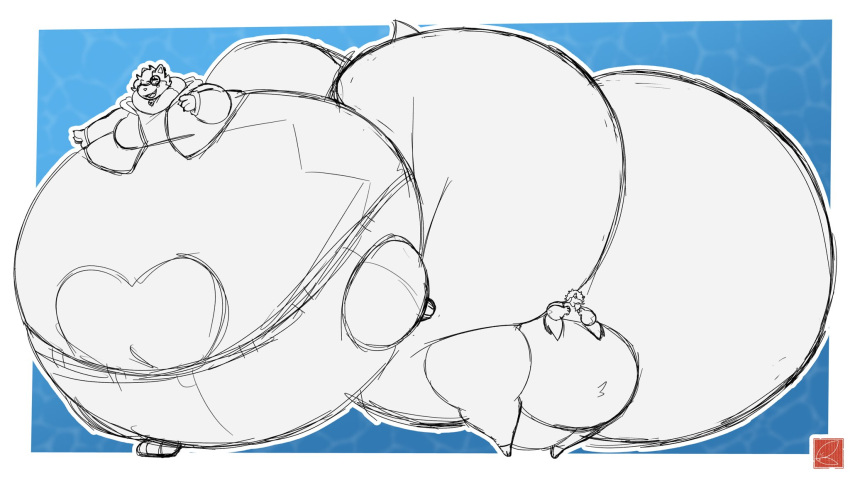 1boy 1girls anthro ass_expansion belly belly_expansion big_ass big_belly big_breasts breasts bubble_butt colossal_ass enormous_ass female femboy gigantic_ass huge_ass huge_belly huge_breasts hyper_ass hyper_belly inflation large_ass large_belly male massive_ass matchaskymin sketch spherical_inflation tagme thick_thighs thunder_thighs wide_hips