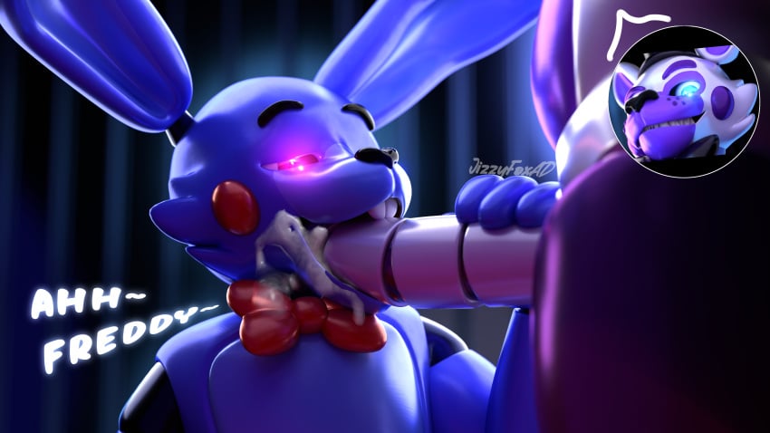 bonbon_fnafsl cum dup ejaculation five_nights_at_freddy's five_nights_at_freddy's:_sister_location fnaf funtime_freddy_(fnafsl) furry_male gay genital_fluids genitals jizzyfox male male/male oral oral_sex puppet_bonnie_(fnafsl)