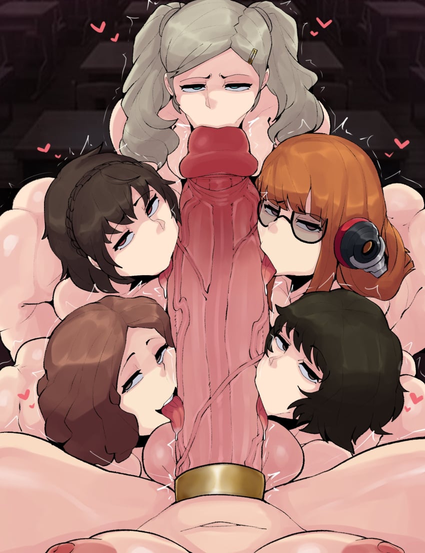 1futa 2024 5girls ann_takamaki ass atlus bangs big_breasts big_penis black_hair blonde_hair breasts brown_hair cock_ring collaborative_fellatio erection faceless_futanari fellatio female female_focus futa_on_female futa_pov futanari glasses harem haru_okumura hi_res horu huge_breasts huge_cock human hyper_penis intersex large_breasts large_penis light-skinned_female light-skinned_futanari light_skin long_hair makoto_niijima megami_tensei multiple_girls nude nude_female nude_futanari orange_hair penis penis_awe persona persona_5 pov quintuple_fellatio sadayo_kawakami sakura_futaba short_hair twintails uncensored