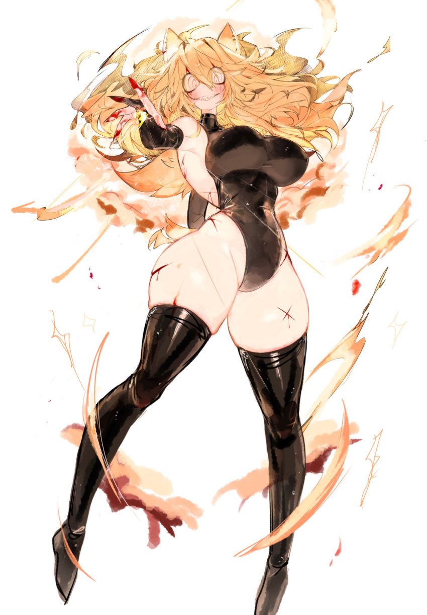 blonde_hair blood breasts fleetway_super_sonic thighs usa37107692