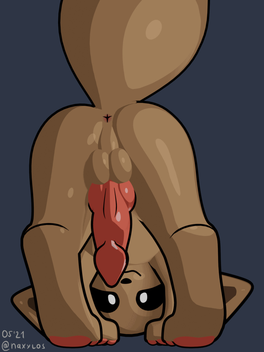 2021 3:4 3d_(artwork) animal_genitalia animal_penis animated anus ass balls canine_penis cel_shading digital_media_(artwork) eevee erection feral genitals gif hi_res knot looking_at_viewer loop male male_only naxylos nintendo nude pawpads paws penis pokémon_(species) pokemon pokemon_(species) presenting presenting_hindquarters raised_tail shaded short_playtime smile solo tailwag video_games