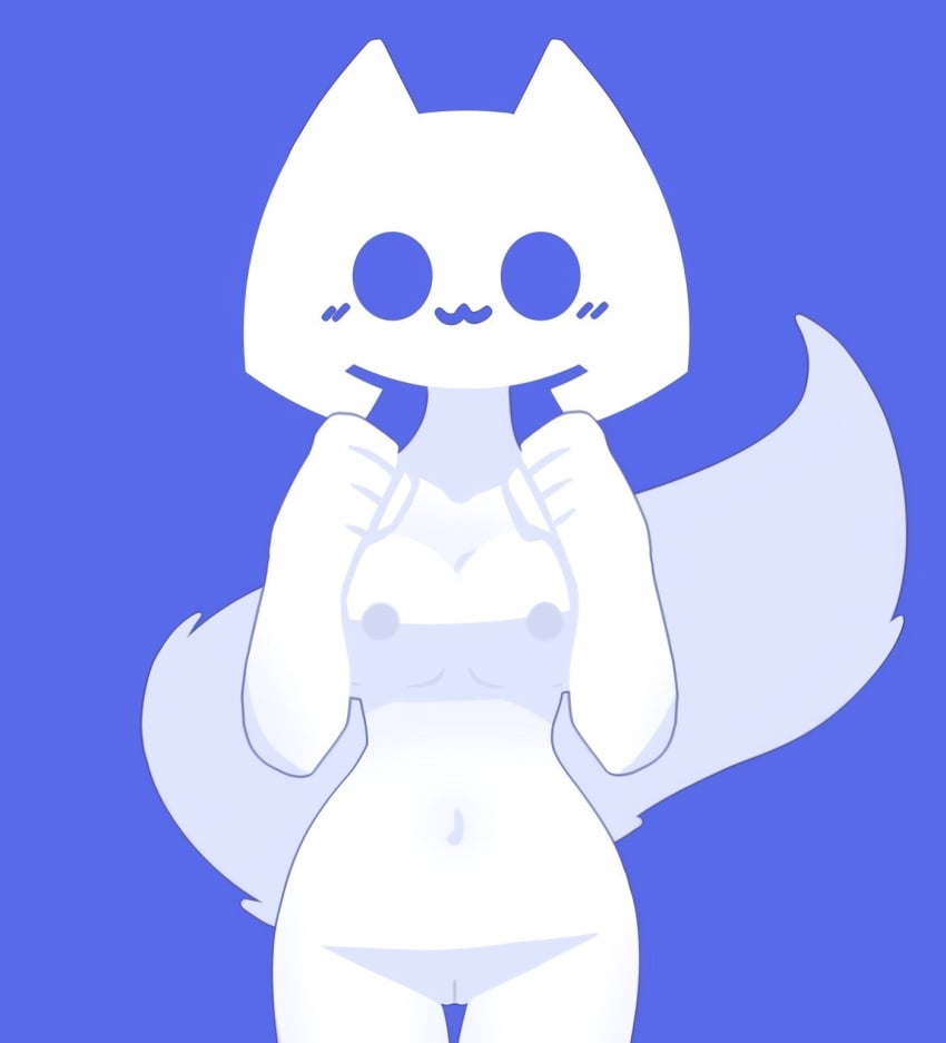 anthro breasts clyde_(discord) discord discord_(app) mob_face nekuzx nude nude_edit owo pussy white_skin