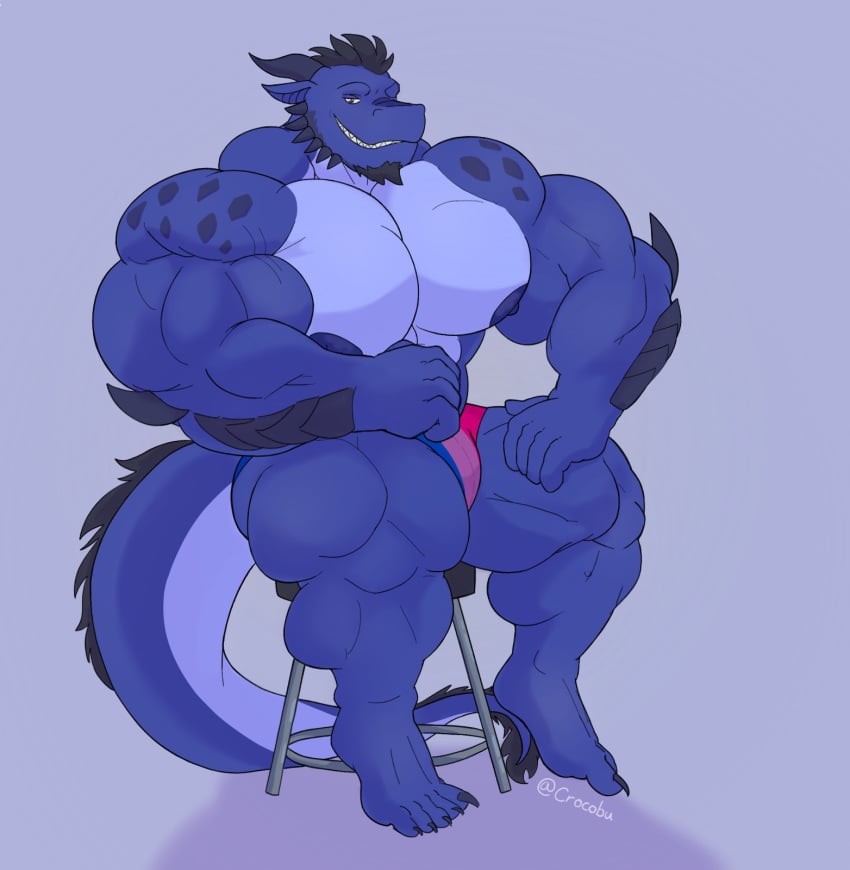 abs biceps crocobu furry furry_only hyper hyper_balls hyper_genitalia hyper_penis hyper_testicles male_focus male_only male_solo muscle muscles muscular muscular_anthro muscular_arms muscular_legs muscular_male muscular_thighs nipples pecs solo_male veins veiny_penis