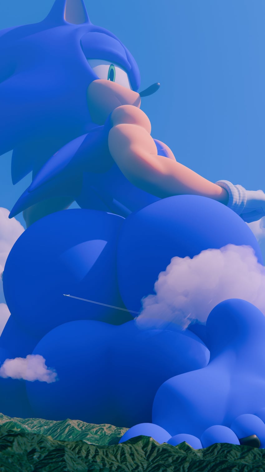 3d 3d_(artwork) 3d_model 3d_render 5_toes big_ass big_ass_(male) big_butt big_butt_(male) feet giant_male gullygulson macro macro_male macrophilia male_only only_male sonic_(series) sonic_the_hedgehog sonic_the_hedgehog_(series)