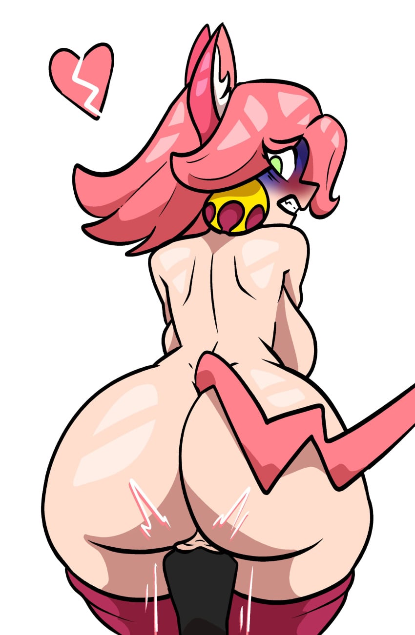 ass big_ass cat_ears cat_tail deltarune female mad_mew_mew nude pink_(deltarune) pink_hair pussy undertale_(series) vaginal_penetration