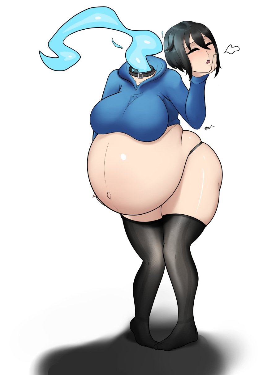 1girls big_breasts breasts dullahan female female_only huge_belly johnofalltrades large_breasts pregnant ready_to_pop