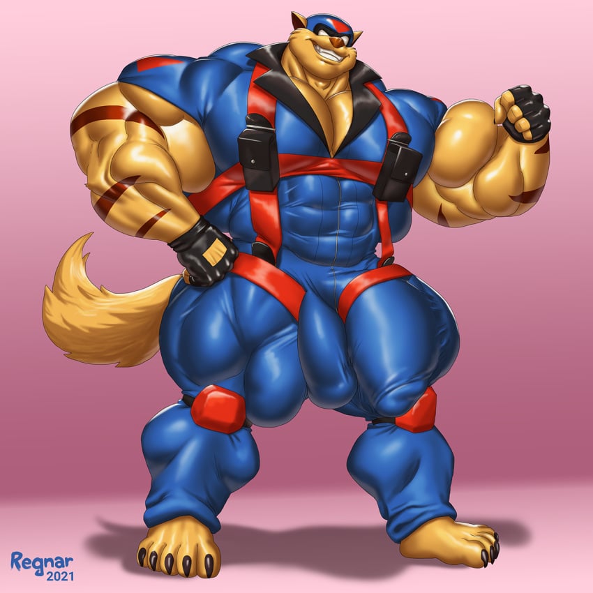 abs anthro_only biceps bodybuilder chance_furlong furry furry_only hyper hyper_balls hyper_genitalia hyper_muscles hyper_penis hyper_testicles male male_focus male_only muscle muscles muscular muscular_anthro muscular_arms muscular_ass muscular_back muscular_legs muscular_male muscular_thighs nipples pecs regnar solo swat_kats veins veiny_penis