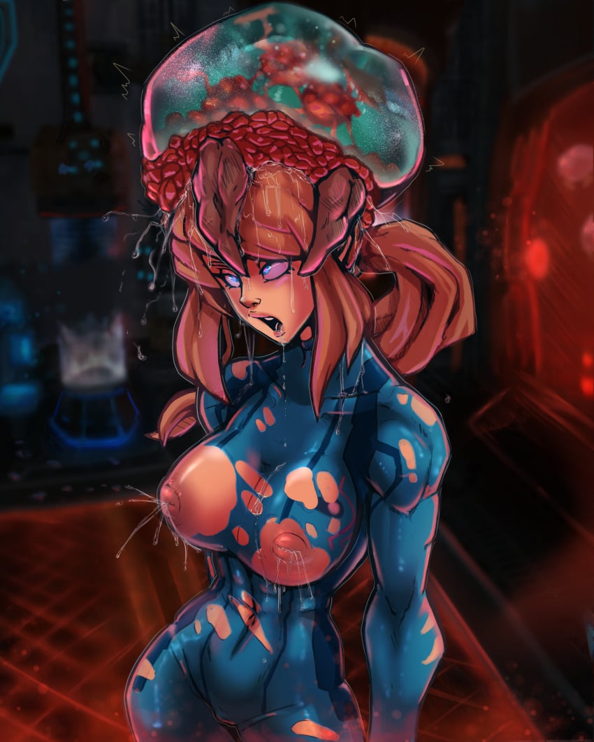 1girls abs bad_end big_breasts bodysuit brain_drain breasts commission creature defeated defeated_heroine dripping drool drooling edit exposed_breasts exposed_nipples female female_focus game_over glowing glowing_eyes goo head_parasite helpless hypnosis interspecies lab lactating lactation metroid metroid_(creature) mind_control mindbreak mindfuck monster muscles muscular nintendo nipple_bulge nipples open_mouth parasite parasitic_possession possession puffy_nipples reliusmax ripped_bodysuit ripped_clothing saliva saliva_trail samus_aran skin_tight torn_bodysuit torn_clothes variant zero_suit zero_suit_samus