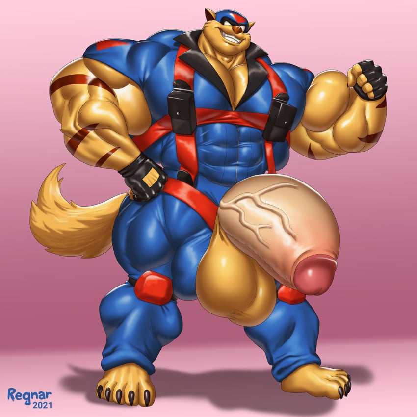 abs anthro_only biceps bodybuilder chance_furlong furry furry_only hyper hyper_balls hyper_genitalia hyper_muscles hyper_penis hyper_testicles male male_focus male_only muscle muscles muscular muscular_anthro muscular_arms muscular_ass muscular_back muscular_legs muscular_male muscular_thighs nipples pecs regnar solo swat_kats veins veiny_penis