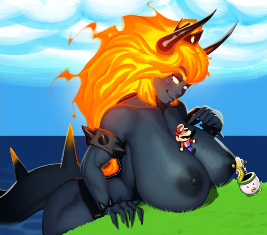 1girls areolae bigger_female bowser's_fury bowser_jr. bowsette breast_feeding breast_sucking breastfeeding breasts crown female fury_bowser giantess horns huge_breasts koopa_clown_car mario mario_(series) milf mother_and_son muscles muscular muscular_female new_super_mario_bros._u_deluxe nipples popogori rule_63 size_difference speedrunner_mario spiked_armlet spiked_bracelet spiked_shell spiked_tail super_mario_3d_world terminalmontage thick_thighs wide_hips