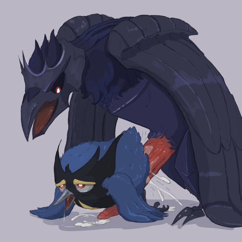 2boys ahe_gao anal anal_penetration artist_request big_penis bird corviknight cum cum_in_ass cum_inside cumshot drooling gay male male_only pokemon pokemon_ss rookidee tagme yaoi