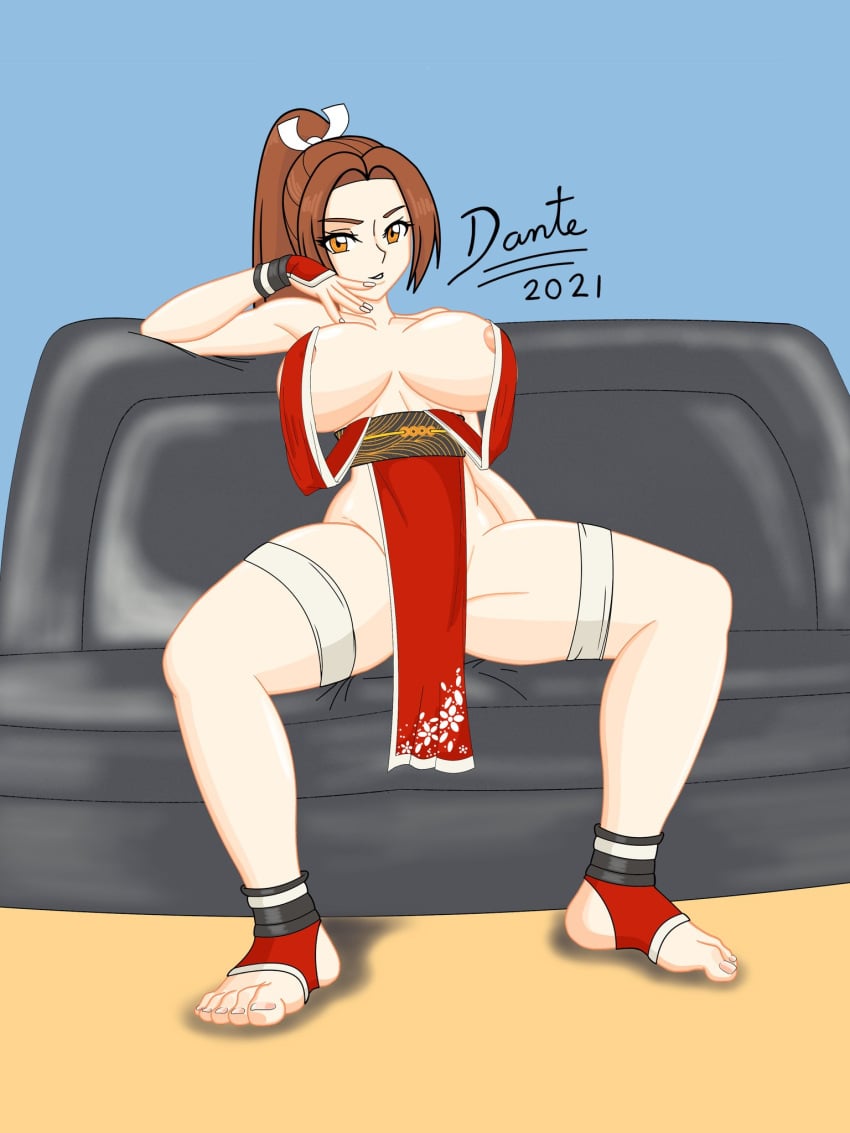 brown_eyes brown_hair busty fatal_fury female female_focus hourglass_figure king_of_fighters kunoichi mai_shiranui ninja snk tagme wide_hips wolfdog_shiranui