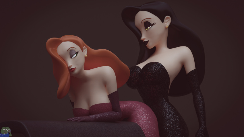 3d bdsm_gear clothing disney female female/female frensfm jessica_noir jessica_rabbit tagme who_framed_roger_rabbit yuri