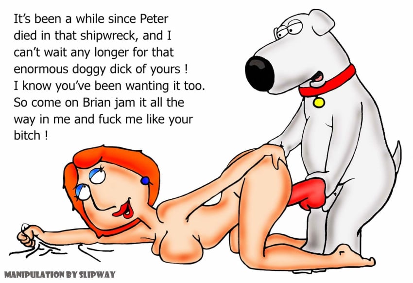 all_fours anthro bent_over brian_griffin collar dog doggy_style family_guy female from_behind human interspecies lois_griffin male nude penis sex side_view slipway straight zoophilia