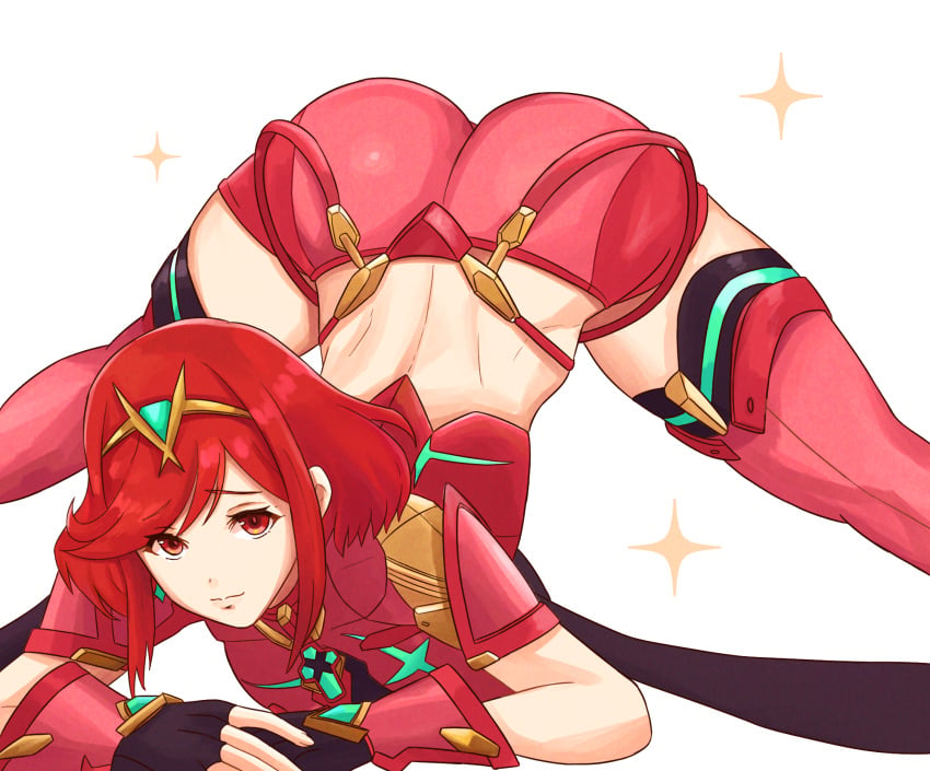 1girls female female_only jack-o_pose pose pyra solo truejekart xenoblade_(series) xenoblade_chronicles_2