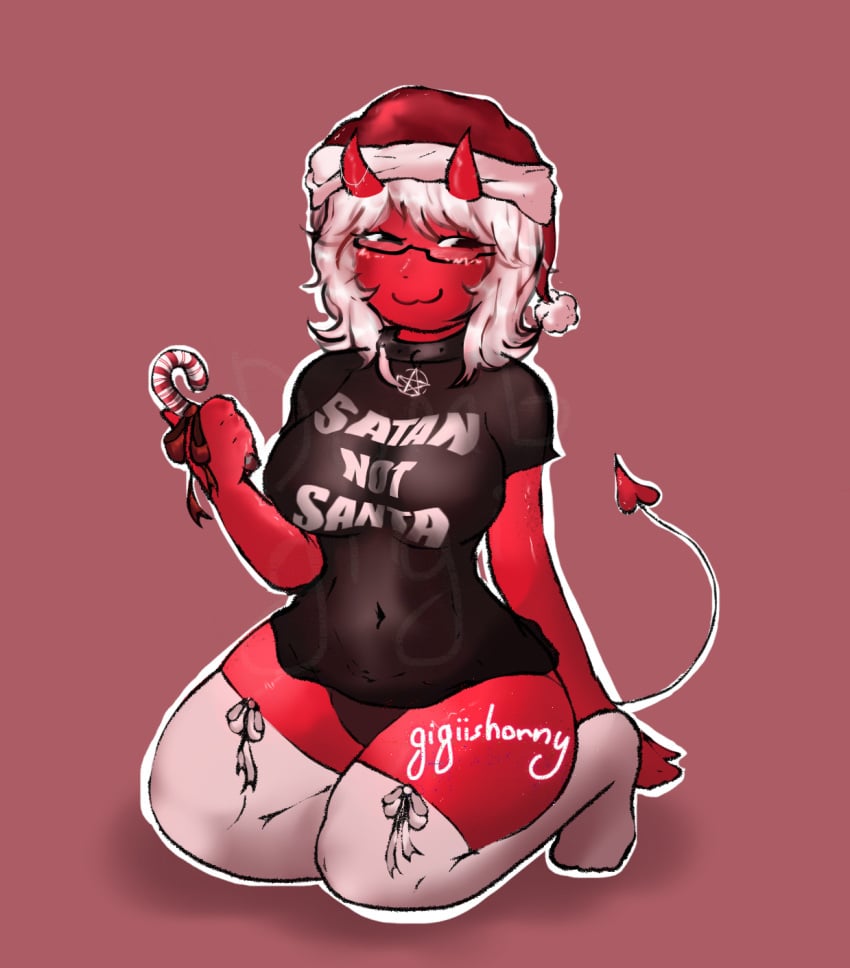 1girls :3 :d :o anthro artist_name big_breasts big_thighs blush candy_cane christmas christmas_hat christmas_headwear christmas_outfit collar curvy cute demon demon_girl demon_horns female female_only freckles gigiishorny glasses gross_grim horns imp jewelry merry_christmas mommy no_visible_genitalia red_body red_skin ribbons roblox roblox_avatar roblox_rthro robloxian santa_hat satanic self_upload sfw short_hair simple_background sitting_on_floor smug solo succubus succubus_horns succubus_tail thick_thighs thigh_highs white_hair white_thigh_highs