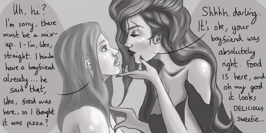 black blonde_hair dialogue female goth gothic innocent pred predator prey sequence story unwilling venusgoth208 vore