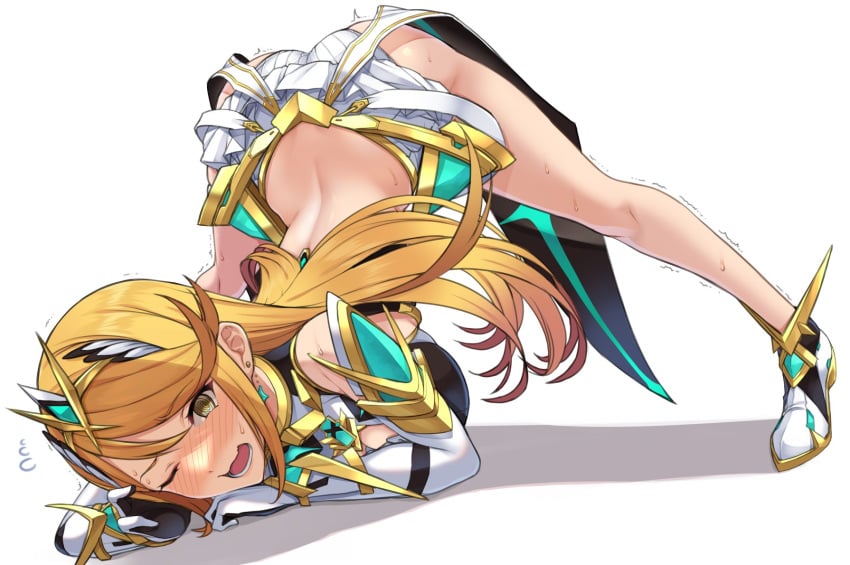 jack-o_pose mythra xenoblade_(series) xenoblade_chronicles_2 yuuki_shin