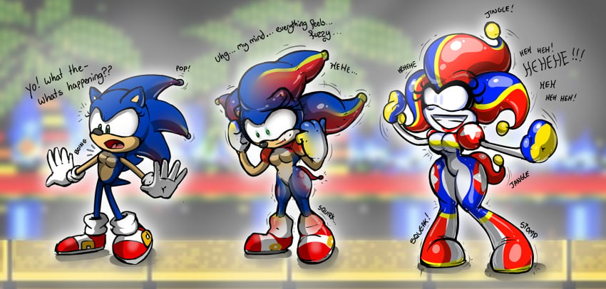 ass_expansion bimbo bimbofication brainwashing breast_expansion clown clown_makeup clownification corruption female gender_transformation harlequin identity_death mtf_transformation redflare500 rule_63 sonic_(series) sonic_the_hedgehog transformation transformation_sequence