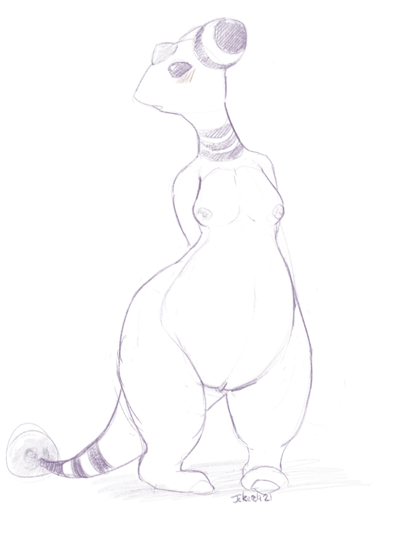 3:4 ampharos belly blush bovid breasts caprine female feral furry genitals guide_lines hands_behind_back hi_res jekerela long_neck looking_away mammal nintendo nipples pokémon_(species) pokemon pokemon_(species) pussy sketch small_breasts solo thick_tail thigh_gap video_games wide_hips