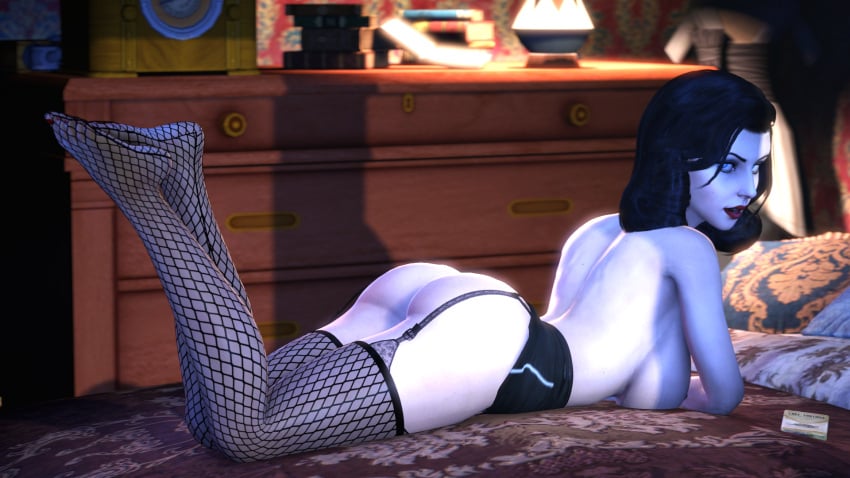 3d ass big_breasts bioshock bioshock_infinite blue_eyes breasts bubble_butt busty elizabeth_comstock female female_focus female_only fishnet_stockings hourglass_figure pose posing solo tagme vicioussfm wide_hips