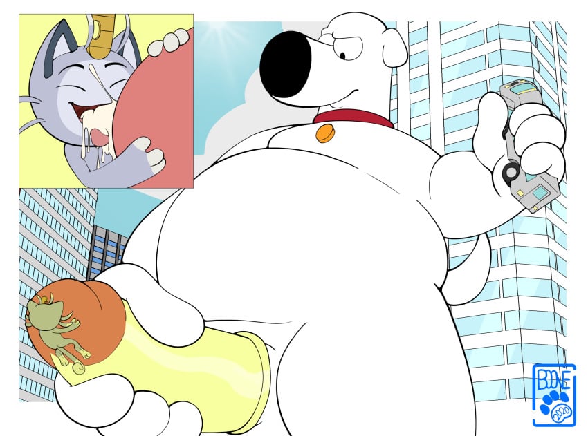 alolan_meowth anthro bodily_fluids brian_griffin canid canine canis collar condom cum cum_in_mouth cum_inside digital_media_(artwork) domestic_dog family_guy genital_fluids genitals giantboonehusky_(artist) hi_res humanoid_genitalia humanoid_penis macro male male/male male_focus male_only mammal meowth micro nintendo outside penis pokémon_(species) pokemon regional_form_(pokémon) rubber sexual_barrier_device trapped video_games