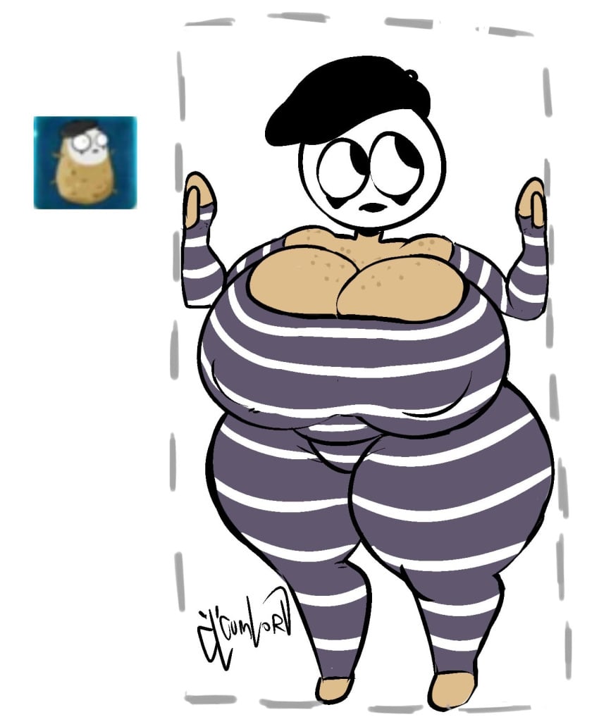 1girls areolae breasts character_request clothed clothing cumlord cumlord_(artist) female female_only fully_clothed huge_breasts humanoid imitater just_coffee mime nipple_bulge nipples plantie plants_vs_zombies shortstack standing tagme thick_thighs wide_hips