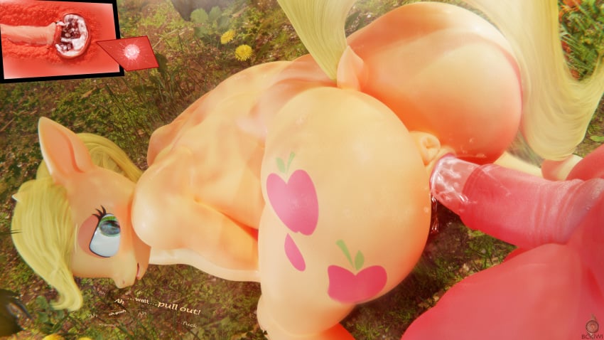 16:9 3d 4k absurd_res animal_genitalia animal_penis anthro anthro_penetrated anthrofied anus applejack_(mlp) ass ass_up bckiwi big_butt big_macintosh_(mlp) bodily_fluids brother brother_and_sister cum cum_in_pussy cum_inside cutaway cutie_mark dialogue digital_media_(artwork) duo english_text equid equine equine_penis erection faceless_character faceless_male female female_focus female_penetrated friendship_is_magic genital_fluids genitals grass hasbro hi_res impregnation incest internal male male/female male_penetrating male_penetrating_female mammal moan my_little_pony nude orgasm ovum penetration penile penile_penetration penis penis_in_pussy plant pussy sex sibling sister smooth_skin solo_focus sperm_cell text unwanted_impregnation vaginal_penetration widescreen