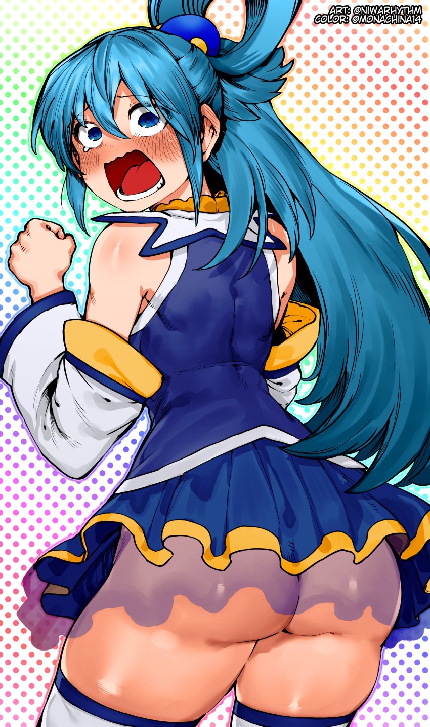 aqua_(konosuba) blue_hair colored kono_subarashii_sekai_ni_shukufuku_wo! konosuba