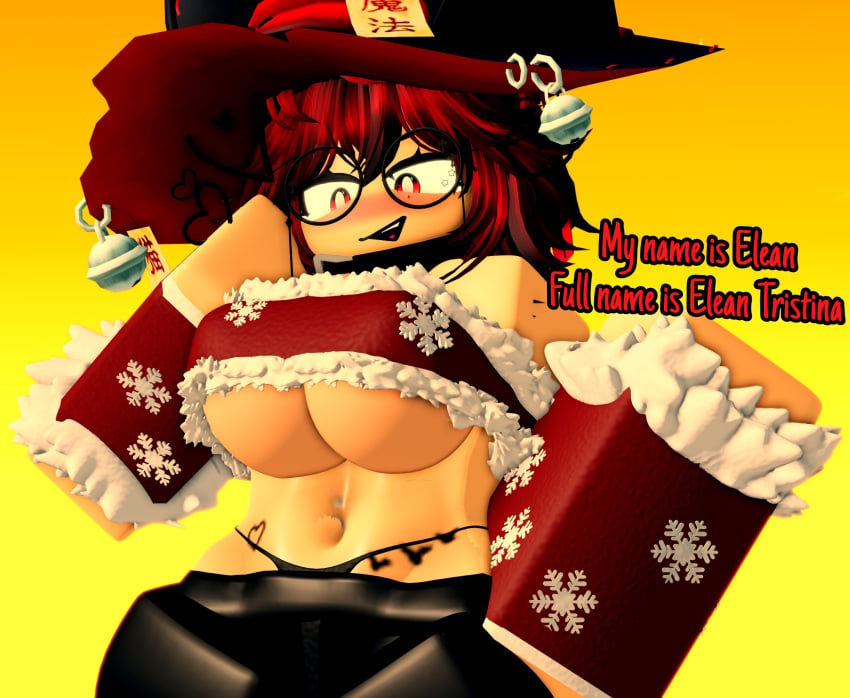 1girls 3d breasts dialogue elean_tristina english_text roblox roblox_avatar roblox_studio robloxian self_upload stomach tagme_(artist) text underboob watermark