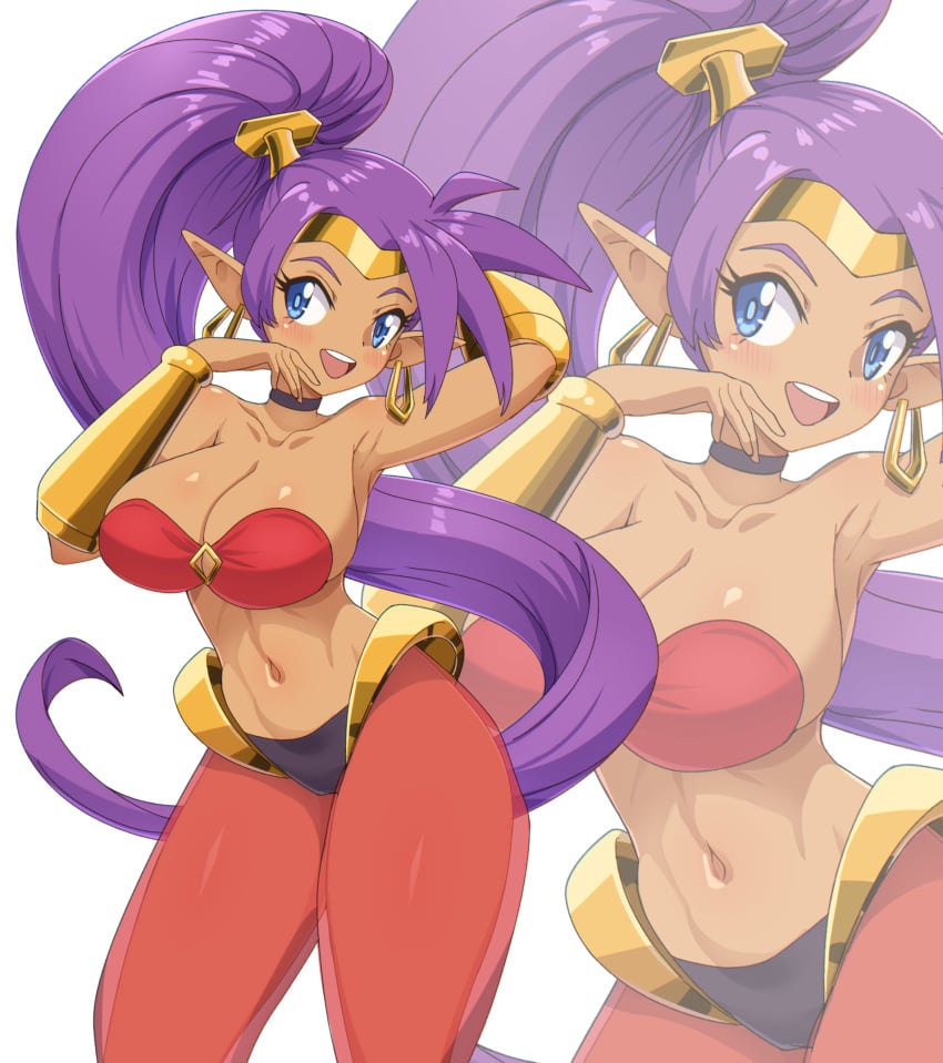 1girls arabian_clothes belly_dancer belly_dancer_outfit blue_eyes breasts huge_breasts purple_hair shantae shantae:_half-genie_hero shantae_(character) shantae_and_the_pirate's_curse shantae_and_the_seven_sirens tanned tanned_female tanned_skin thick_thighs zuchysdraws