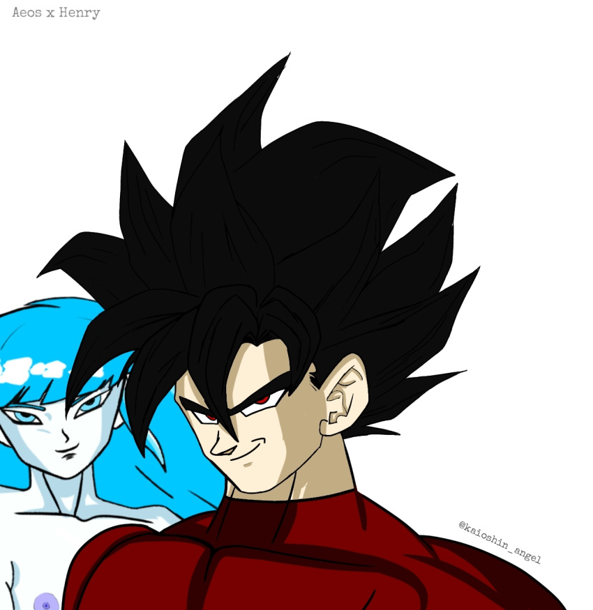 aeos agios aios aiosu blue_body blue_eyes blue_hair dragon_ball dragon_ball_heroes goddess henry ladyaeos oc original_character pointy_ears super_dragon_ball_heroes supreme_kai_of_time time_power_unleashed_form time_power_unleashed_form_(dragon_ball)