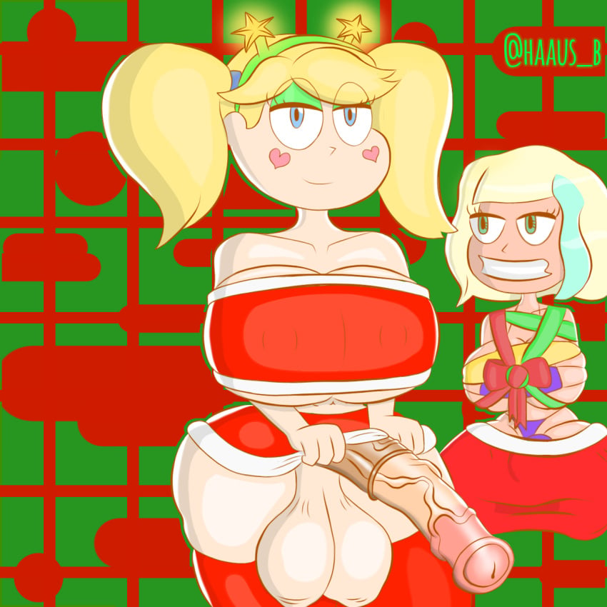 1futa 1girls animal_genitalia balls barely_clothed big_ass big_breasts bikini blonde_hair bondage boob_window breasts christmas clothed clothing disney disney_princess erection female futa_focus futa_with_female futanari haaus_b horse_penis horsecock horsecock_futanari huge_balls huge_breasts huge_cock human jackie_lynn_thomas light-skinned_female light-skinned_futanari light_skin mostly_nude mrs._claus no_bra no_underwear penis pigtail princess ribbon_bondage short_hair showing_penis solo_focus standing star_butterfly star_vs_the_forces_of_evil submissive submissive_female taped_mouth twintails underass underboob