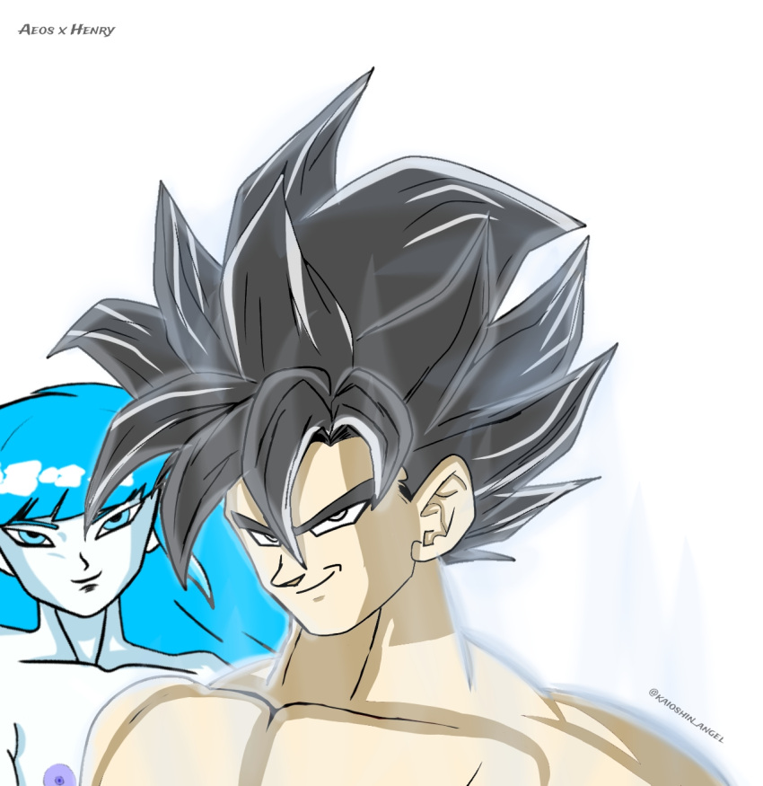 aeos agios aios aiosu blue_body blue_eyes blue_hair dragon_ball dragon_ball_heroes goddess henry ladyaeos oc perfect_body pointy_ears super_dragon_ball_heroes supreme_kai_of_time time_power_unleashed_form time_power_unleashed_form_(dragon_ball)