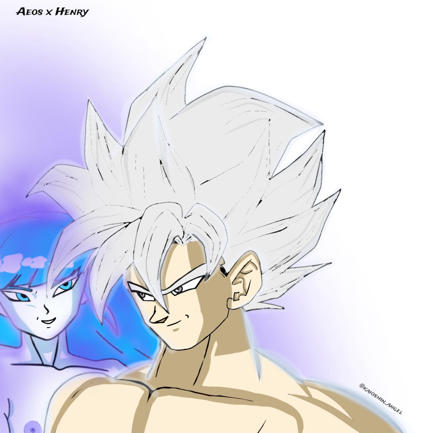 aeos agios aios aiosu blue_body blue_eyes blue_hair dragon_ball dragon_ball_heroes goddess henry ladyaeos oc original_character pointy_ears super_dragon_ball_heroes supreme_kai_of_time time_power_unleashed_form time_power_unleashed_form_(dragon_ball)