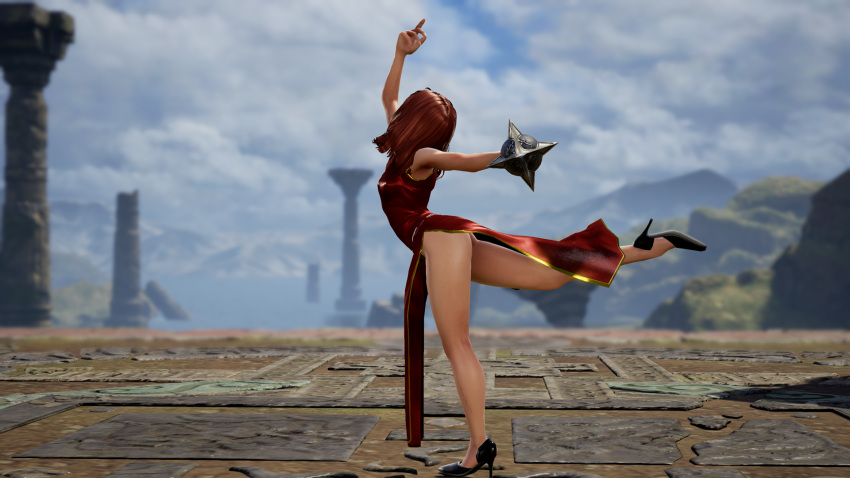 3d amy_sorel china_dress high_heels petite red_hair soul_calibur teenager