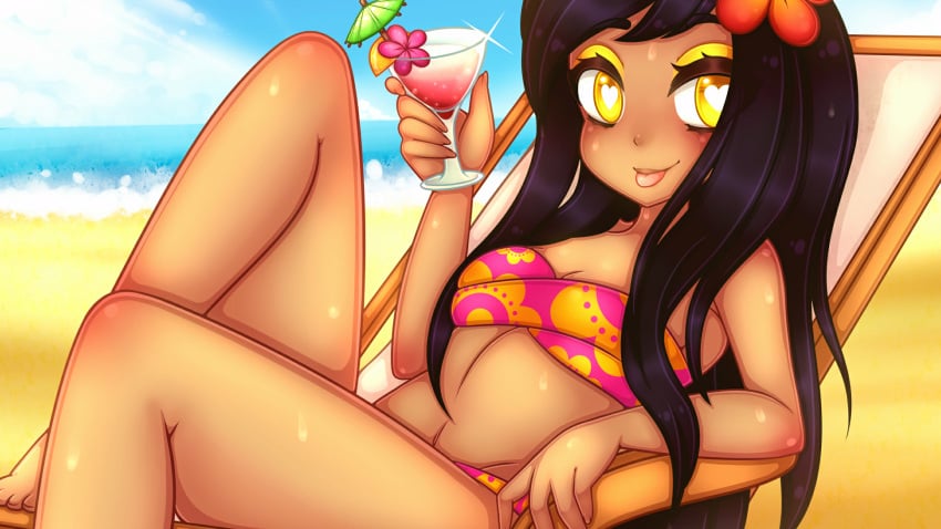 16:9 1girls huniecam_studio huniepop lailani_kealoha tagme