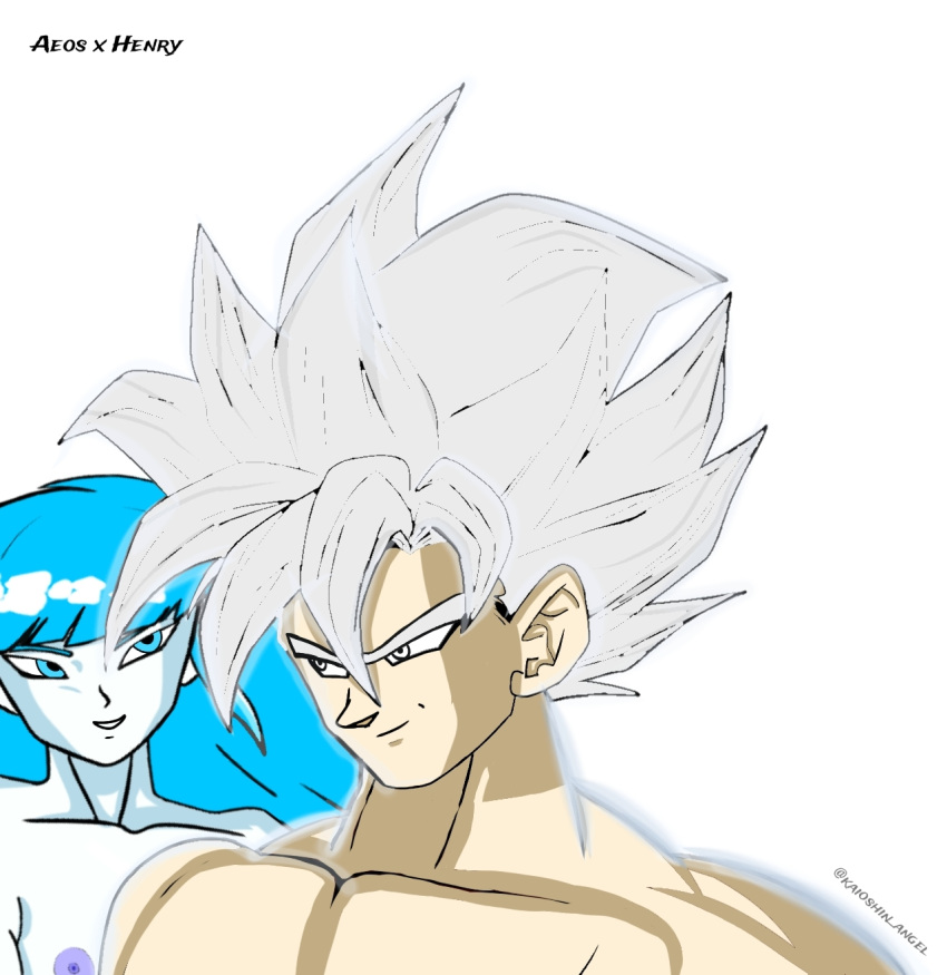 aeos agios aios aiosu blue_body blue_eyes blue_hair dragon_ball dragon_ball_heroes goddess henry ladyaeos oc perfect_body pointy_ears super_dragon_ball_heroes supreme_kai_of_time time_power_unleashed_form time_power_unleashed_form_(dragon_ball)