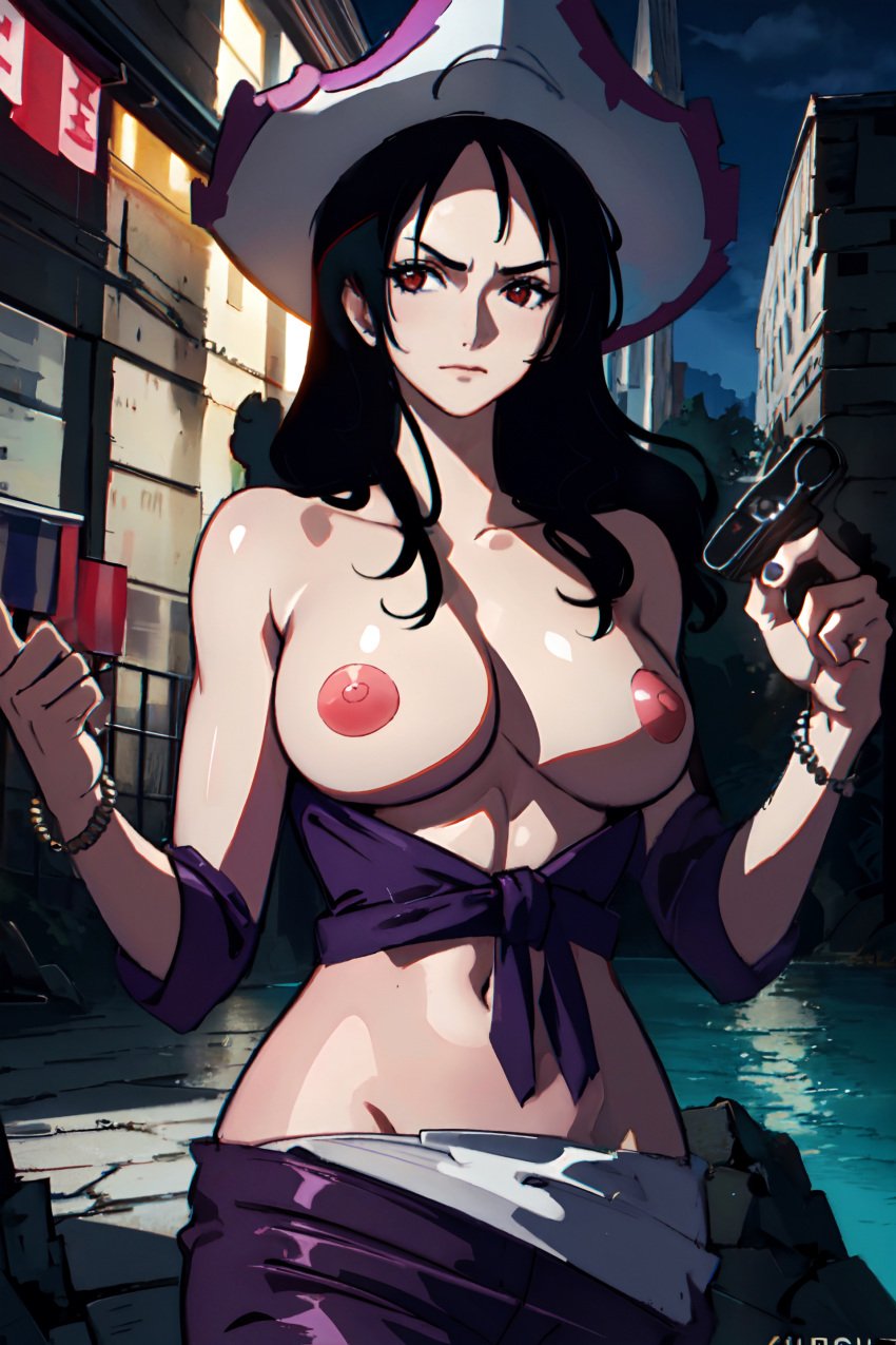 1girls ai_generated alvida big_breasts breasts female female_only nipples one_piece