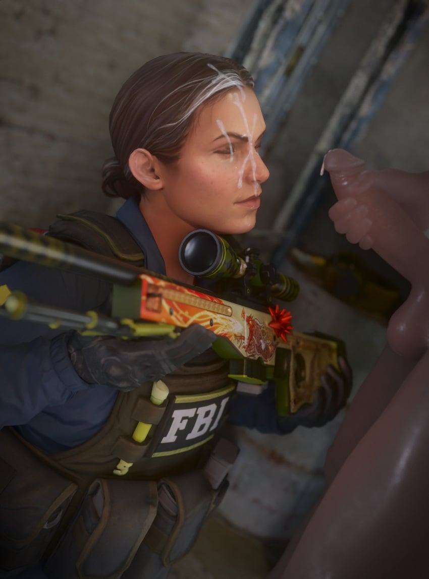 1boy 1girls 3d agent_ava awp big_penis christmas closed_eyes clothed_female clothed_female_nude_male counter-strike:_global_offensive counter-strike_(series) cum cum_on_face cum_on_weapon fbi fbi_agent gift gun nude_male penis plop_20 sniper sniper_rifle tactical_gear tagme valve weapon