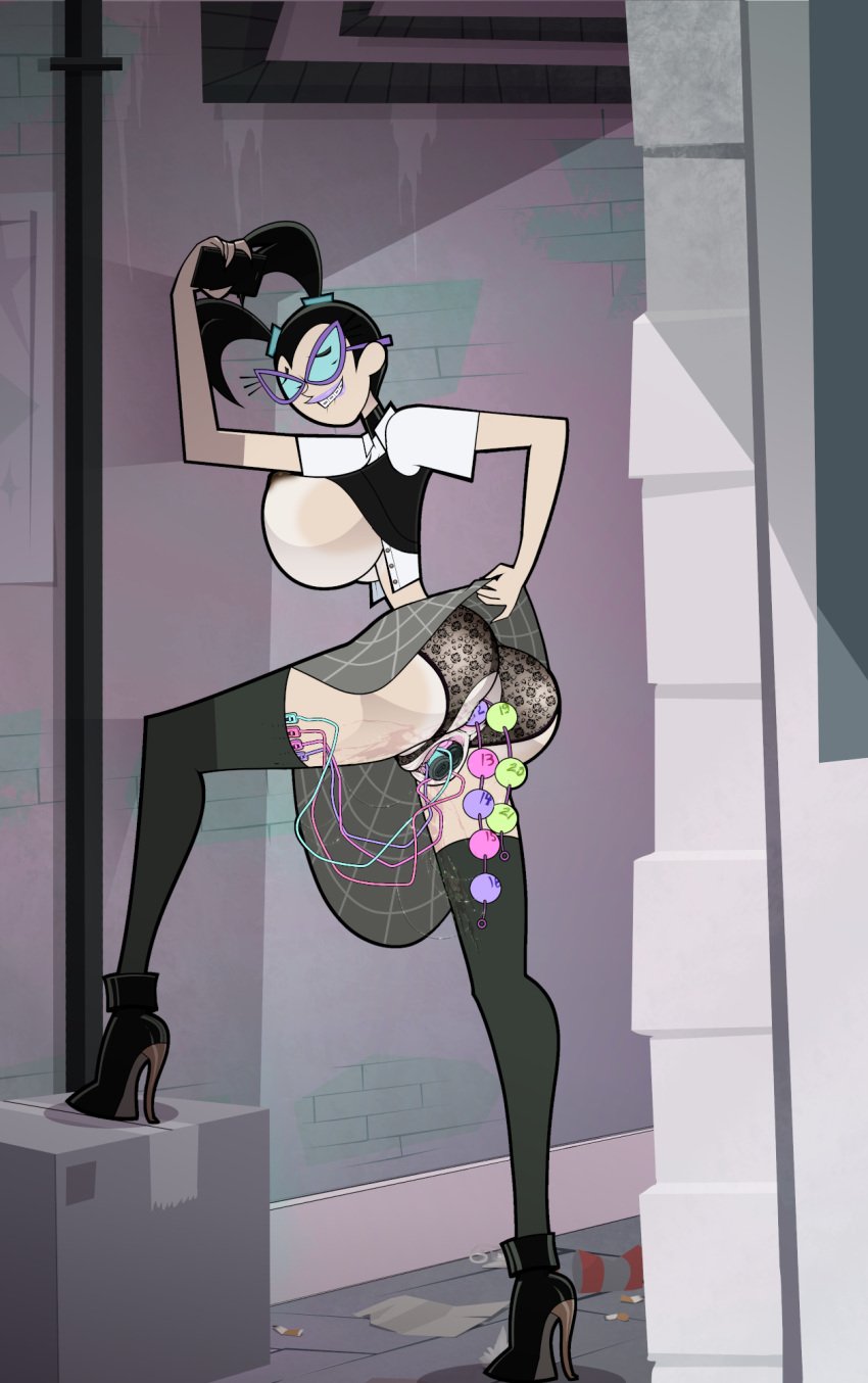 1girls aged_up alley anal_beads biting_lip braces dildo dildo_in_pussy glasses high_heel_boots high_heels huge_breasts issue_69 nerd nickelodeon sex_toy skirt skirt_lift straight_hair the_fairly_oddparents thighhighs tootie twintails vaginal_object_insertion vaginal_penetration vibrator vibrator_in_pussy